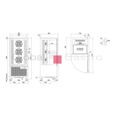 Zchlazovač/zmrazovač SMART W14X 400V (14x GN1/1 a EN600x400) | Coldline 116180056